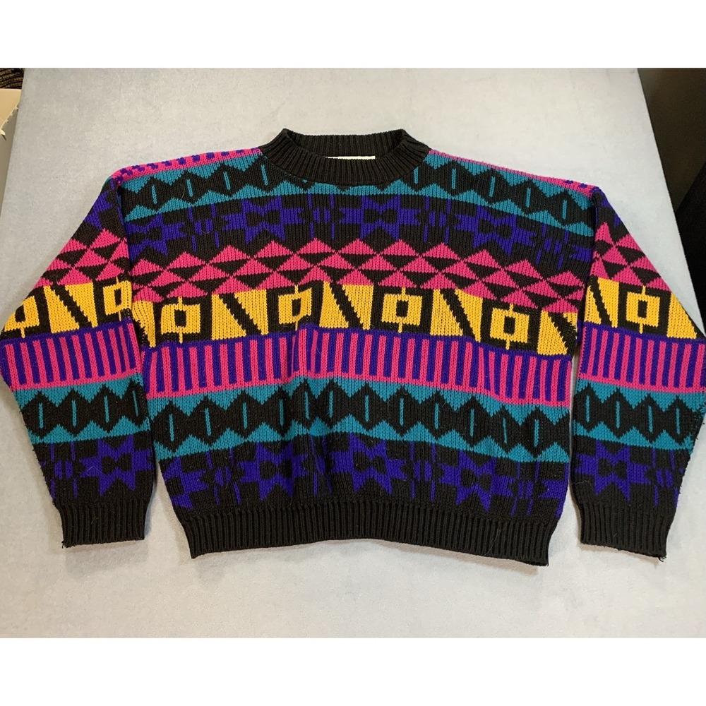 Vintage Max And Diane Ski Sweater Womens Fits like S/M Geometric Pattern 80s/90s